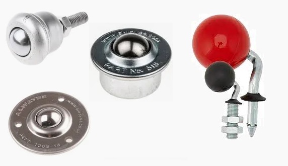 Obraz przedstawia asortyment Przemysłowych Jednostek Transferu Kulowego (Ball Transfer Units) firmy Alwayse Engineering, używanych w systemach transportu i przenoszenia materiał&oacute;w. Komponenty te umożliwiają płynne, wszechkierunkowe (360&deg;) przemieszczanie ładunk&oacute;w, zar&oacute;wno lekkich, jak i bardzo ciężkich, przy minimalnym wysiłku.  Kluczowe Elementy Jednostki Transferu Kulowego (Ball Transfer Units):  Wygląd i Konstrukcja: Są to małe, solidne, precyzyjnie obrobione metalowe elementy, zazwyczaj wykonane ze stali węglowej (pokrytej cynkiem) lub stali nierdzewnej.  Zasada Działania: Każda jednostka ma dużą, gł&oacute;wną kulę nośną (wykonaną np. ze stali, nylonu, lub gumy), kt&oacute;ra wystaje z g&oacute;rnej powierzchni i swobodnie obraca się w dowolnym kierunku. Kula ta spoczywa na wielu mniejszych kulkach zamkniętych w p&oacute;łsferycznej obudowie. Taka konstrukcja drastycznie redukuje tarcie.  R&oacute;żnorodność: Widoczne są r&oacute;żne typy mocowania:  Jednostki z kołnierzem (Flange Fixing) z otworami na śruby.  Jednostki z gwintowanym trzonem (Thread Fixing) do montażu w otworach.  Jednostki wciskane (Press Fit).  Rozmiary: R&oacute;żna średnica gł&oacute;wnej kuli (np. od 12,7 mm do 88,9 mm, a nawet większe w jednostkach do dużych obciążeń), co determinuje ich nośność.  Jednostki do Ciężkich Obciążeń (Heavy Duty Series):  Wyr&oacute;żniają się masywniejszą, jednoczęściową obudową ze stali, przeznaczoną do przenoszenia ładunk&oacute;w do 4000 kg, a nawet do 10 ton (np. seria Hevi-Load lub Heavy Duty 820).  Elementy Specjalistyczne (opcjonalnie):  Mogą być widoczne specjalistyczne warianty, takie jak jednostki z kulami z poliuretanu lub gumy (np. seria FLOAT-ON do przenoszenia szkła), lub całe Platformy Transferu Kulowego (Ball Transfer Platforms).  Kontekst i Estetyka Kolorystyka: Dominuje techniczna, przemysłowa kolorystyka: srebrny, jasnoszary lub metaliczny, ocynkowany połysk stali. Kule nośne mogą być lśniąco chromowane lub matowe.  Charakter Obrazu: Zdjęcie ma charakter katalogowy lub techniczny. Komponenty są zazwyczaj sfotografowane z bliska, aby uwydatnić ich precyzyjną, maszynową obr&oacute;bkę CNC.  Tło: Produkty często prezentowane są na neutralnym, białym lub jasnym tle, aby skupić całą uwagę na szczeg&oacute;łach mechanicznych elementu.  Podsumowanie Wizualne: Obraz jest esencją inżynierii mechanicznej, prezentując małe, ale kluczowe komponenty, kt&oacute;re w systemach logistycznych i produkcyjnych odpowiadają za łatwość, precyzję i elastyczność przemieszczania się towar&oacute;w. DAKAM czołowy dystrybutor ALWEYSE w polsce