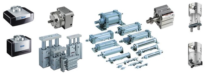 Kompletny asortyment pneumatyki SMC. Japońska jakość w DAKAM Obraz jest ucieleśnieniem nieskończonej różnorodności, japońskiej precyzji i czystego designu, które są znakami rozpoznawczymi marki SMC – światowego lidera automatyki. Kompozycja prezentuje przekrój przez ogromne portfolio produktów, łącząc sterylny, nowoczesny wygląd komponentów (dominująca biel i błękit) z profesjonalizmem i skalą autoryzowanego polskiego dystrybutora DAKAM. W centrum uwagi, na czystej, białej lub jasnoszarej powierzchni studyjnej, znajduje się bogato zaaranżowana kompozycja produktów SMC, ukazująca wszechstronność oferty: • Siłowniki Pneumatyczne: Widoczna jest grupa siłowników – od standardowych siłowników ISO (np. seria CP96) o gładkim profilu, przez popularne siłowniki kompaktowe (seria CQ2), aż po precyzyjne napędy liniowe z prowadnicami. Ich czysta, aluminiowa konstrukcja symbolizuje nowoczesność. • Wyspy Zaworowe: Centralne miejsce zajmuje zaawansowana wyspa zaworowa (np. seria SY). Widoczne są rzędy miniaturowych elektrozaworów, złącza komunikacyjne (np. Profinet) oraz diody LED, co podkreśla gotowość do Przemysłu 4.0. • Przygotowanie Powietrza (FRL): Nowoczesny, modułowy zestaw stacji przygotowania powietrza (seria AC) w charakterystycznym dla SMC białym kolorze, zintegrowany z manometrem i zaworem odcinającym. • Armatura i Węże: Wokół głównych elementów rozsypane są (w artystycznym nieładzie) słynne złączki wtykowe SMC typu "One-touch" (białe z jasnoszarym przyciskiem) oraz zwoje kolorowych przewodów pneumatycznych (niebieskie, czarne, przezroczyste). • Czujniki: Dopełnieniem są małe, precyzyjne cyfrowe czujniki ciśnienia i przepływu z podświetlanymi wyświetlaczami, podkreślające cyfryzację oferty. Tło jest subtelnie rozmyte (efekt bokeh), ale jednoznacznie wskazuje na potężne zaplecze logistyczne: • Nowoczesny magazyn DAKAM: W tle widać rzędy wysokich regałów magazynowych. Są one wypełnione tysiącami małych i dużych pudełek (SMC słynie z milionów konfiguracji), co wizualnie potwierdza status dystrybutora zdolnego obsłużyć każde zapytanie. • Logo Dystrybutora: W dyskretnym, ale widocznym miejscu umieszczone jest logo DAKAM, z dopiskiem "Oficjalny Dystrybutor SMC" lub "Partner w Automatyzacji". Obraz niesie jasny komunikat: "Jako autoryzowany polski dystrybutor DAKAM, oferujemy dostęp do najszerszej na rynku oferty pneumatyki SMC – od najmniejszych złączek po zaawansowane wyspy zaworowe i siłowniki, dostępne z naszego magazynu".