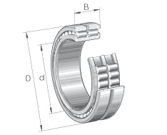 Łożyska walcowe swobodne | DAKAM Łożyska walcowe swobodne seria: SL0248... ; SL0249...