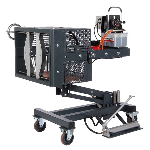 Obraz jest ucieleśnieniem potęgi, mobilności i profesjonalizmu w dziedzinie ciężkich narzędzi do utrzymania ruchu, kt&oacute;re są synonimami marki BETEX (część BEGA Special Tools), a w szczeg&oacute;lności serii Mobipuller. Kompozycja jest czysta, techniczna i skupiona na produkcie, emanując solidnością i gotowością do najcięższych zadań demontażowych bezpośrednio w miejscu pracy maszyny. Dominują w niej przemysłowe barwy &ndash; solidna stal, czerń, szarość, z możliwymi pomarańczowymi akcentami charakterystycznymi dla BEGA/BETEX. Całość jest osadzona w kontekście autoryzowanego polskiego dystrybutora DAKAM. W centrum uwagi, na czystej posadzce warsztatowej lub białym tle studyjnym, znajduje się samowystarczalny, mobilny ściągacz hydrauliczny BETEX Mobipuller (np. o udźwigu 50t lub 100t): &bull;	Mobilna podstawa (w&oacute;zek): Kluczowy element wizualny &ndash; solidny, w&oacute;zek transportowy na wytrzymałych kołach stanowi bazę dla całego urządzenia. Jego konstrukcja wizualnie komunikuje łatwość przemieszczania potężnego narzędzia bezpośrednio do miejsca pracy. &bull;	Potężny siłownik hydrauliczny: Centralnie zamontowany, duży siłownik hydrauliczny. Jego masywna budowa symbolizuje ogromną siłę demontażową (np. 50 lub 100 ton). &bull;	Solidne ramiona ściągające: Widoczne są mocne, regulowane ramiona (dwu- lub tr&oacute;jramienne), wykonane z kutej stali, zaprojektowane do pewnego i bezpiecznego chwytania dużych komponent&oacute;w (łożysk, k&oacute;ł zębatych, sprzęgieł). &bull;	Zintegrowany system hydrauliczny: Na w&oacute;zku znajduje się wbudowana jednostka pompująca (najczęściej elektryczna) oraz panel sterowania (przyciski, dźwignie), co podkreśla samowystarczalność urządzenia. Widoczne są r&oacute;wnież wysokociśnieniowe węże hydrauliczne, łączące pompę z siłownikiem. &bull;	Manometr: Czytelny manometr wskazujący ciśnienie robocze (siłę) jest zintegrowany z panelem sterowania. &bull;	Marka Premium: Na ramie w&oacute;zka lub siłowniku widoczne jest wyraźne, oryginalne logo "BETEX" oraz oznaczenie "Mobipuller", co jest gwarancją autentyczności i holenderskiej jakości. Tło jest subtelnie rozmyte (efekt bokeh), ale jednoznacznie wskazuje na profesjonalną dystrybucję na terenie Polski: &bull;	Nowoczesny magazyn/warsztat DAKAM: W tle widać fragment czystego, dobrze zorganizowanego magazynu lub warsztatu, co buduje wizerunek profesjonalnego partnera. &bull;	Logo Dystrybutora: W dyskretnym, ale widocnym miejscu umieszczone jest logo DAKAM, z dopiskiem "Autoryzowany Dystrybutor BEGA Special Tools", co buduje jego markę jako zaufanego partnera w dostawach specjalistycznych narzędzi. Obraz niesie jasny komunikat: "Jako autoryzowany polski dystrybutor DAKAM, posiadamy na stanie potężne, mobilne ściągacze hydrauliczne BETEX Mobipuller, niezbędne do bezpiecznego i efektywnego demontażu największych komponent&oacute;w maszyn bezpośrednio na miejscu".