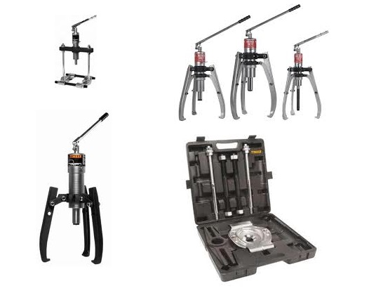 Obraz jest ucieleśnieniem potęgi, siły i profesjonalizmu w dziedzinie narzędzi do utrzymania ruchu, prezentując ofertę czterech czołowych światowych marek. Kompozycja jest czysta, techniczna i skupiona na produktach, emanując solidnością i gotowością do najcięższych zadań demontażowych. Dominują w niej przemysłowe barwy &ndash; stal, czerń, oraz charakterystyczne akcenty kolorystyczne marek (np. niebieski SKF, czerwony FAG/TIMKEN, pomarańczowy/szary BEGA). W centrum uwagi, na czystej, industrialnej powierzchni (np. metalowym stole warsztatowym lub białym tle), znajduje się starannie zaaranżowany zestaw ściągaczy hydraulicznych, reprezentujących wymienione marki: &bull;	Masywna konstrukcja: Prezentowane są solidne ściągacze, najczęściej tr&oacute;jramienne, wykonane z wysokogatunkowej stali. Mogą r&oacute;żnić się nieznacznie detalami konstrukcyjnymi, odzwierciedlającymi specyfikę każdej marki. &bull;	Siłownik hydrauliczny: Centralny element &ndash; zintegrowany lub oddzielny siłownik hydrauliczny, wizualnie komunikujący potężną siłę. &bull;	Pompa hydrauliczna: Widoczna jest pompa &ndash; albo jako zintegrowana dźwignia ręczna, albo jako oddzielna pompa ręczna z manometrem. &bull;	Ramiona (Szczęki): Solidne, często kute ramiona z hakami, zaprojektowane do pewnego chwytania. &bull;	Parada marek premium: Kluczowym elementem jest wyraźne wyeksponowanie oryginalnych oznaczeń na poszczeg&oacute;lnych ściągaczach lub ich komponentach (np. na siłownikach, pompach). Widoczne są logotypy: o	BEGA: Symbol holenderskiej innowacji w narzędziach specjalistycznych. o	TIMKEN: Amerykańska solidność i doświadczenie. o	FAG: Niemiecka precyzja (często w ramach grupy Schaeffler). o	SKF: Globalny standard w utrzymaniu ruchu. Zestawienie tych marek obok siebie jest potężnym komunikatem wizualnym, podkreślającym kompleksowość oferty dystrybutora DAKAM. Tło jest subtelnie rozmyte (efekt bokeh), ale jednoznacznie wskazuje na profesjonalną dystrybucję na terenie Polski: &bull;	Nowoczesny magazyn DAKAM: W tle widać rzędy wysokich regał&oacute;w magazynowych, wypełnionych uporządkowanymi, oryginalnymi opakowaniami narzędzi hydraulicznych i komponent&oacute;w UR od r&oacute;żnych producent&oacute;w (niebieskie SKF, czerwone FAG, itp.). &bull;	Logo Dystrybutora: W dyskretnym, ale widocznym miejscu umieszczone jest logo DAKAM, z dopiskiem "Centrum Utrzymania Ruchu" lub "Autoryzowany Dystrybutor", co buduje jego markę jako zaufanego partnera. Obraz niesie jasny komunikat: "Jako sprawdzony polski dystrybutor DAKAM, posiadamy na stanie profesjonalne ściągacze hydrauliczne od najlepszych światowych marek (BEGA, TIMKEN, FAG, SKF), niezbędne do bezpiecznego i efektywnego demontażu w utrzymaniu ruchu".