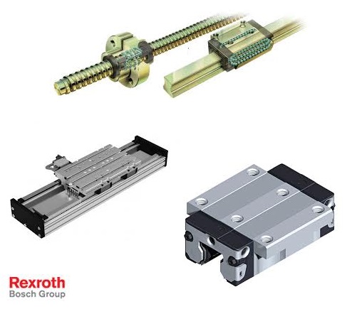 Obraz jest ucieleśnieniem niemieckiej inżynierii, niezawodności i zintegrowanej mocy, kt&oacute;re są synonimami marki Bosch Rexroth. Kompozycja łączy w sobie sterylny, technologiczny wizerunek kompletnego asortymentu produkt&oacute;w z profesjonalizmem i skalą, jakie budzi kompleksowy polski dystrybutor. Dominują w niej charakterystyczne dla Bosch Rexroth barwy &ndash; głęboki błękit, biel i techniczna szarość. W centrum uwagi, na czystej, metalowej lub białej powierzchni, znajduje się starannie zaaranżowany, kompletny zestaw flagowych produkt&oacute;w techniki liniowej Bosch Rexroth. To nie jest jeden produkt, ale cały ekosystem, co wizualnie podkreśla słowo "kompleksowy": &bull;	Prowadnice liniowe profilowe (kulkowe i rolkowe): Stanowią wizualny rdzeń kompozycji. Precyzyjna szyna i nasunięty na nią w&oacute;zek liniowy. Ich solidna konstrukcja (zwłaszcza w wersji rolkowej) komunikuje najwyższą sztywność i nośność. &bull;	Mechanizmy śrubowo-toczne (śruby kulowe): Obok prowadnic leży precyzyjna, szlifowana śruba kulowa z idealnie dopasowaną nakrętką. &bull;	Wałki liniowe i łożyska liniowe (tuleje kulkowe): Klasyczny, hartowany i szlifowany wałek liniowy wraz z dopasowaną tuleją kulkową, co pokazuje pełen zakres oferty. &bull;	Marka Premium: Na wszystkich komponentach (w&oacute;zkach, nakrętkach) widoczne są wyraźne, laserowo grawerowane logotypy "Bosch Rexroth" oraz charakterystyczne niebieskie lub zielone akcenty na uszczelnieniach. Tło jest subtelnie rozmyte (efekt bokeh), ale jednoznacznie wskazuje na profesjonalną, wielkoskalową dystrybucję i usługi na terenie Polski: &bull;	Nowoczesny magazyn: W tle widać rzędy wysokich regał&oacute;w magazynowych, wypełnionych uporządkowanymi, oryginalnymi niebiesko-białymi opakowaniami Bosch Rexroth oraz długimi tubami do przechowywania prowadnic i śrub. &bull;	Centrum Konfekcjonowania (Kluczowy detal): W dalszym tle widoczny jest fragment warsztatu serwisowego z precyzyjną maszyną do cięcia prowadnic i wałk&oacute;w. To wizualny dow&oacute;d na "kompleksową" obsługę, kt&oacute;ra obejmuje kluczową usługę cięcia na wymiar. &bull;	Logo Dystrybutora: W dyskretnym, ale widocznym miejscu umieszczone jest logo polskiego dystrybutora (np. DAKAM), z dopiskiem "Kompleksowy Dystrybutor Bosch Rexroth w Polsce" lub "Official Distributor", co buduje jego markę jako zaufanego, wszechstronnego partnera. Obraz niesie jasny komunikat: "Jako kompleksowy polski dystrybutor, posiadamy pełen asortyment niezawodnej techniki liniowej Bosch Rexroth (prowadnice, śruby kulowe, wałki), dostępny natychmiast z naszego magazynu, wraz z profesjonalną usługą cięcia na wymiar". Jest skierowany do konstruktor&oacute;w, producent&oacute;w maszyn i dział&oacute;w utrzymania ruchu.